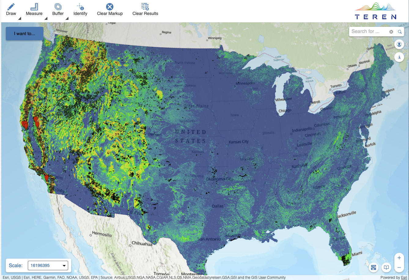 Teren Nationwide Hazard Model Wildfire Threat