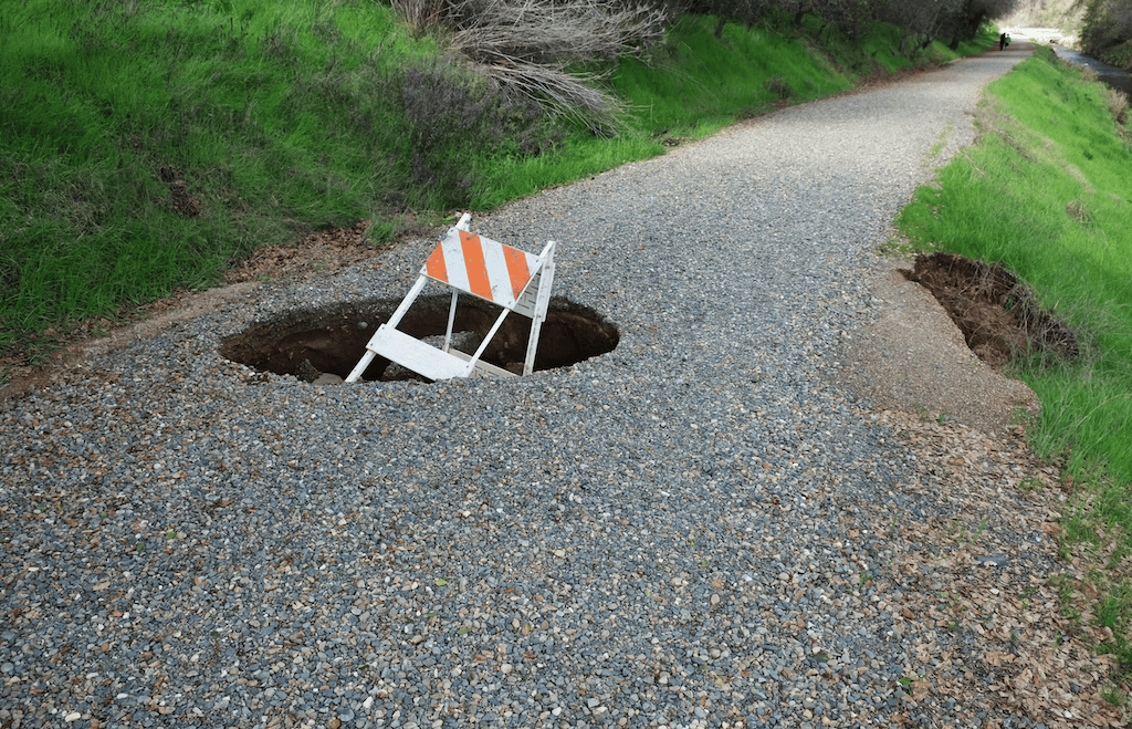 Sinkhole due to Subsidence